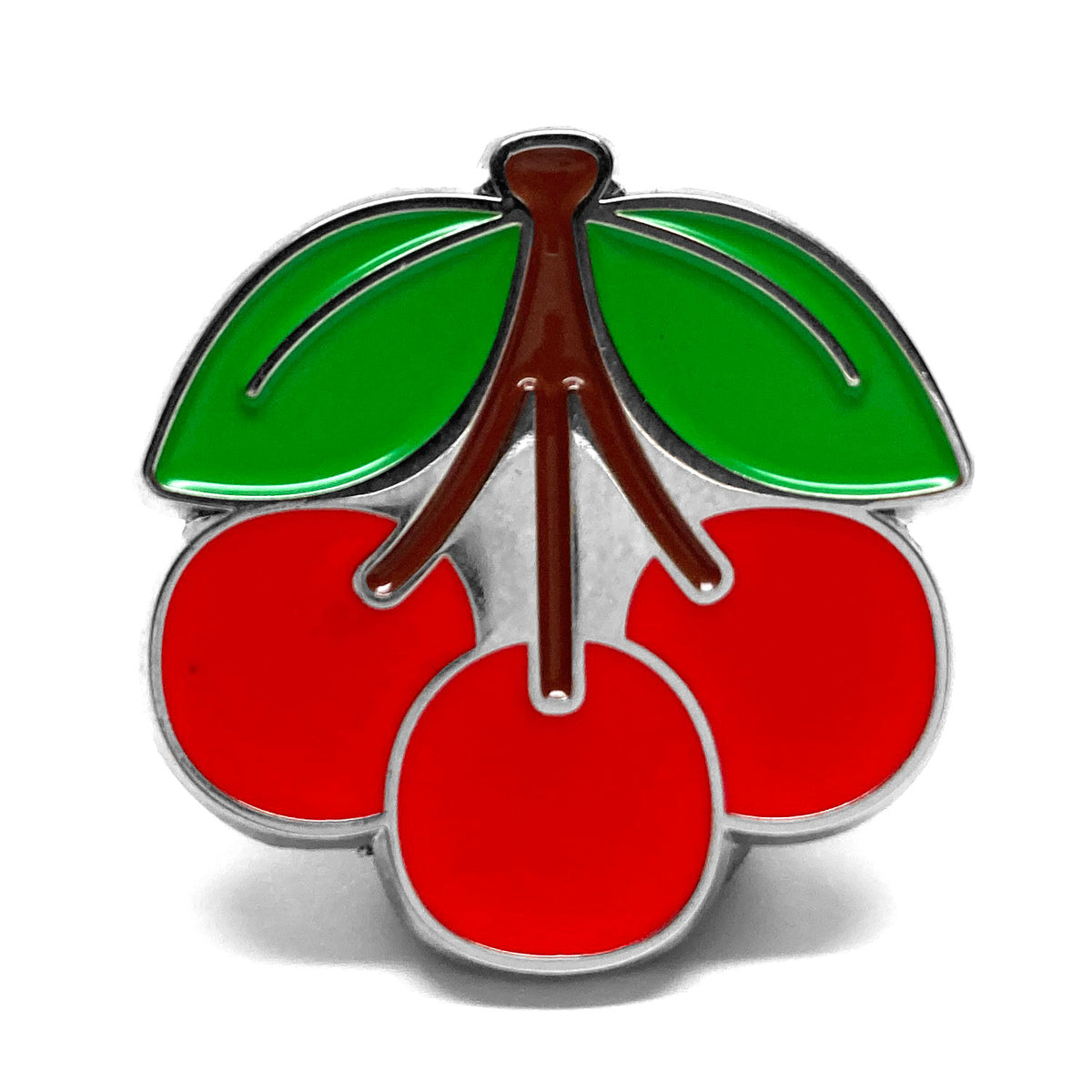 Triple Cherry Enamel Art Pin