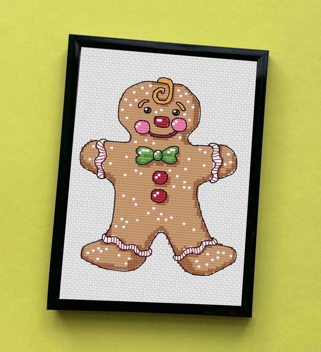 Gingerbread Man Counted Cross Stitch Leaflet
