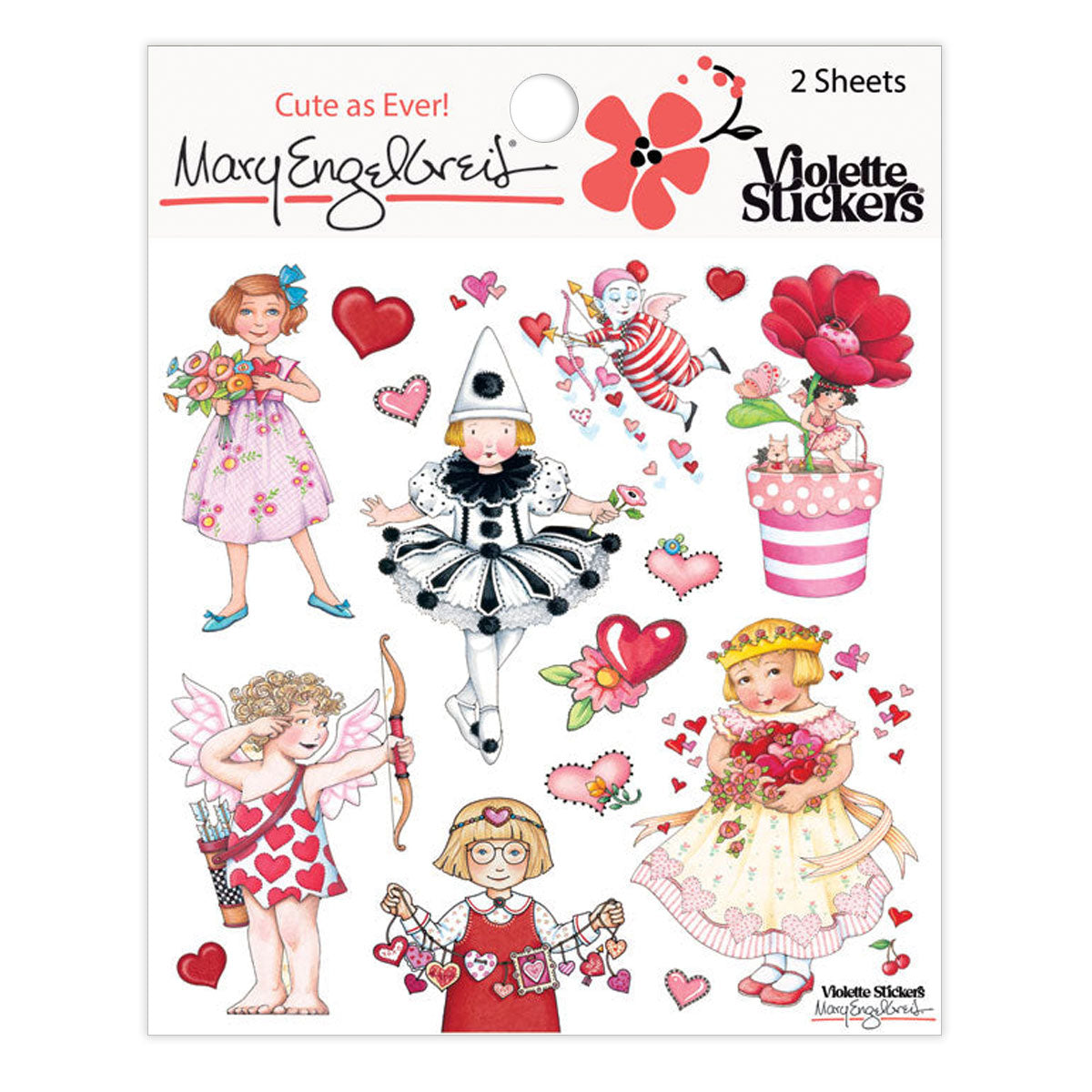 Mary's Valentines Sticker Sheet