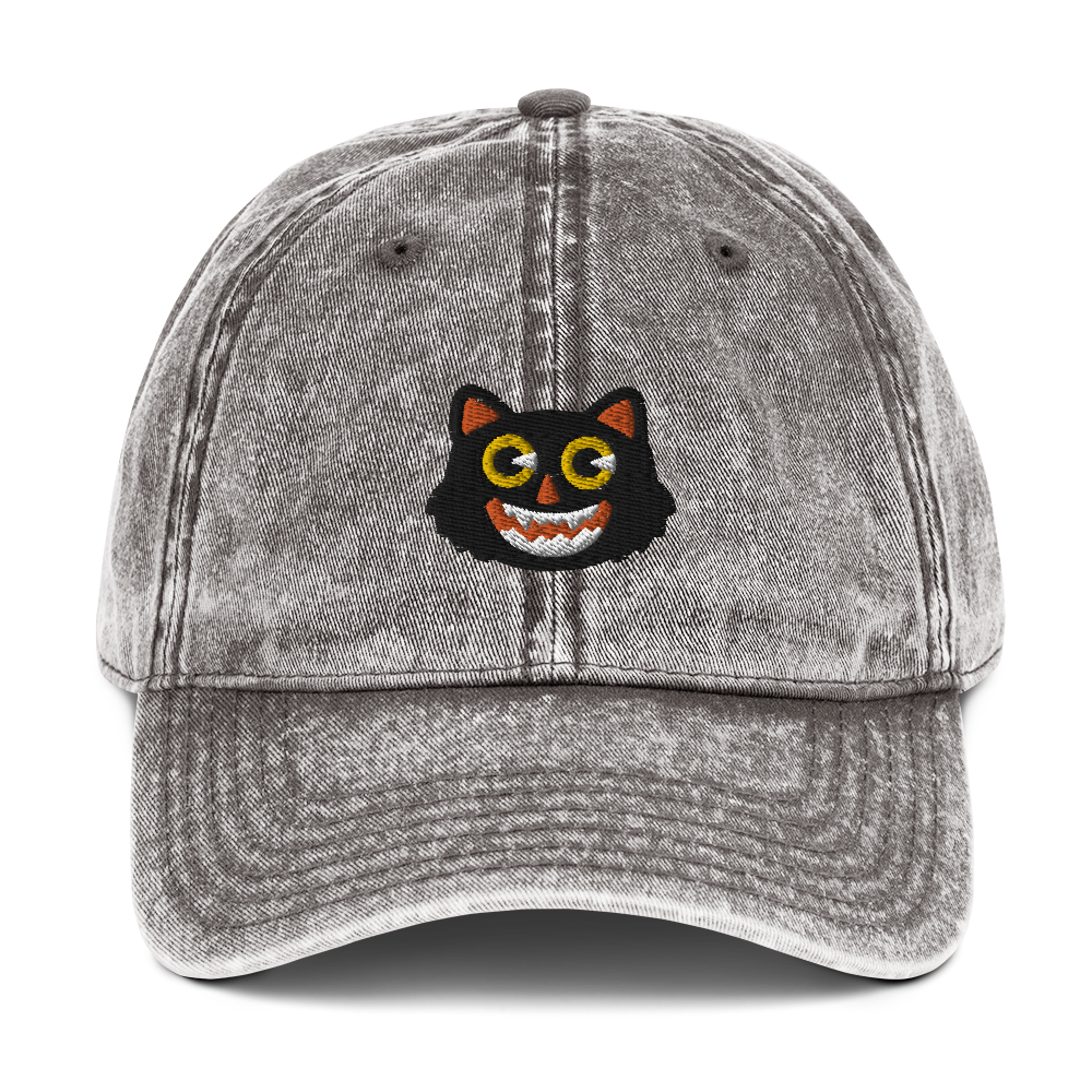 Black Cat Vintage Hat