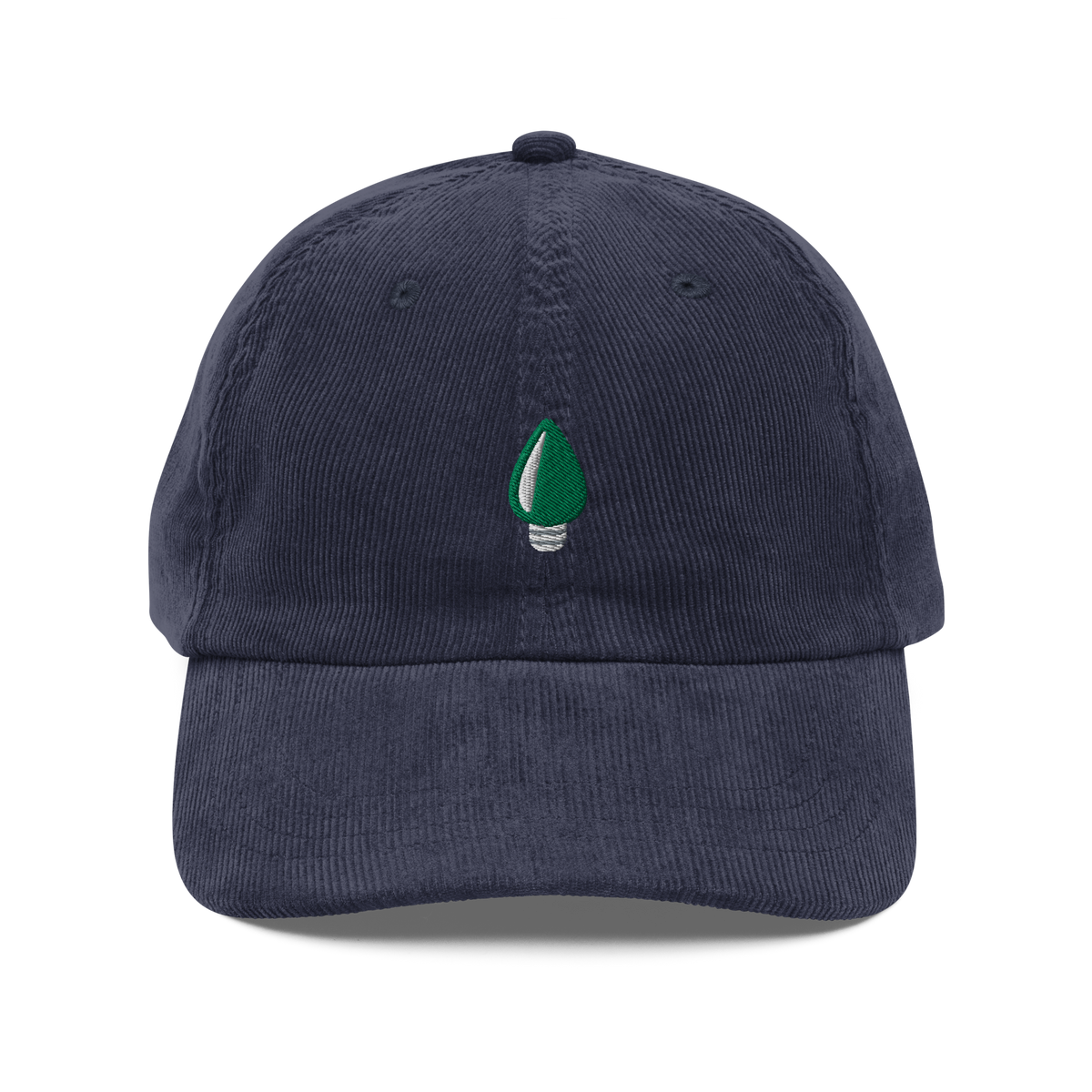 Green Holiday Light Corduroy Hat