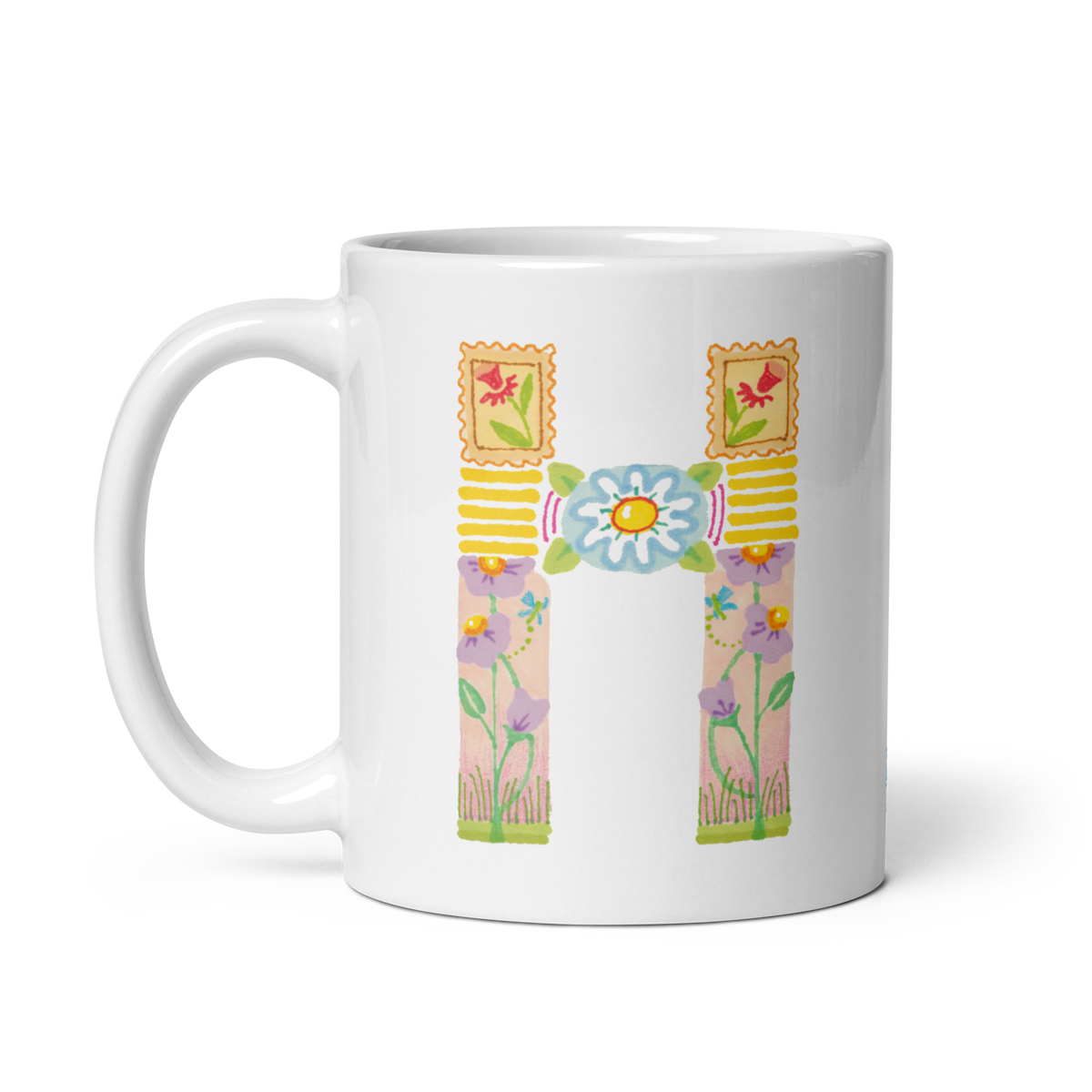 Alphabet Garden Letter H Mug