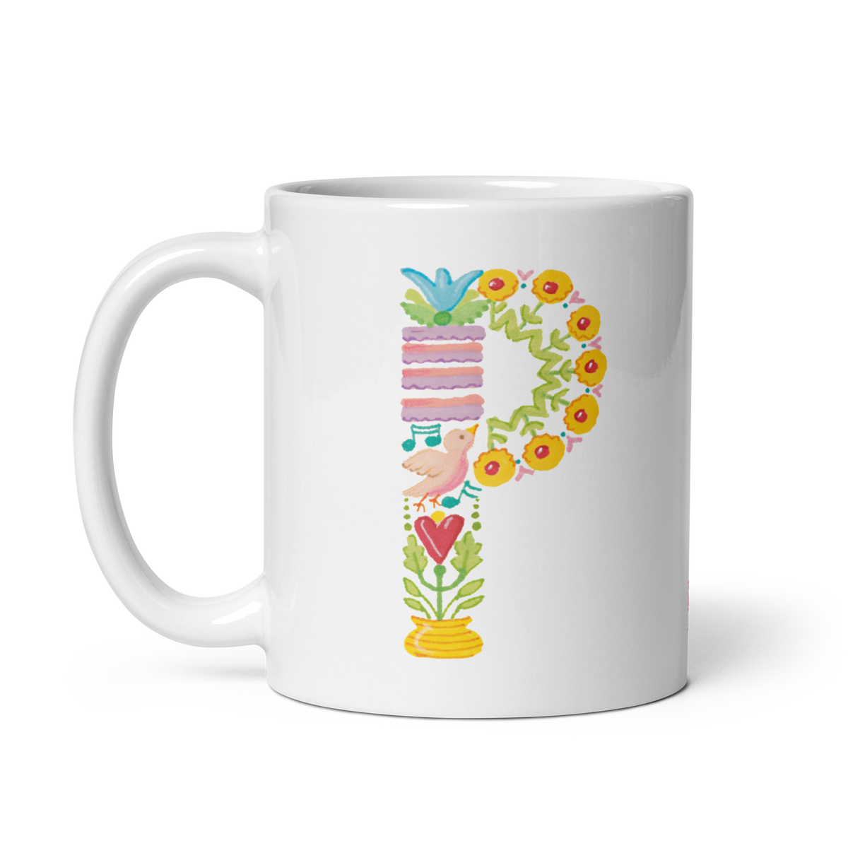 Alphabet Garden Letter P Mug