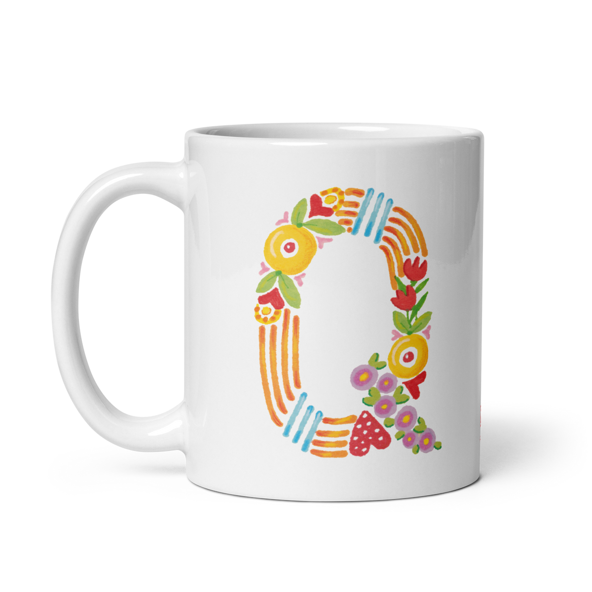 Alphabet Garden Letter Q Mug