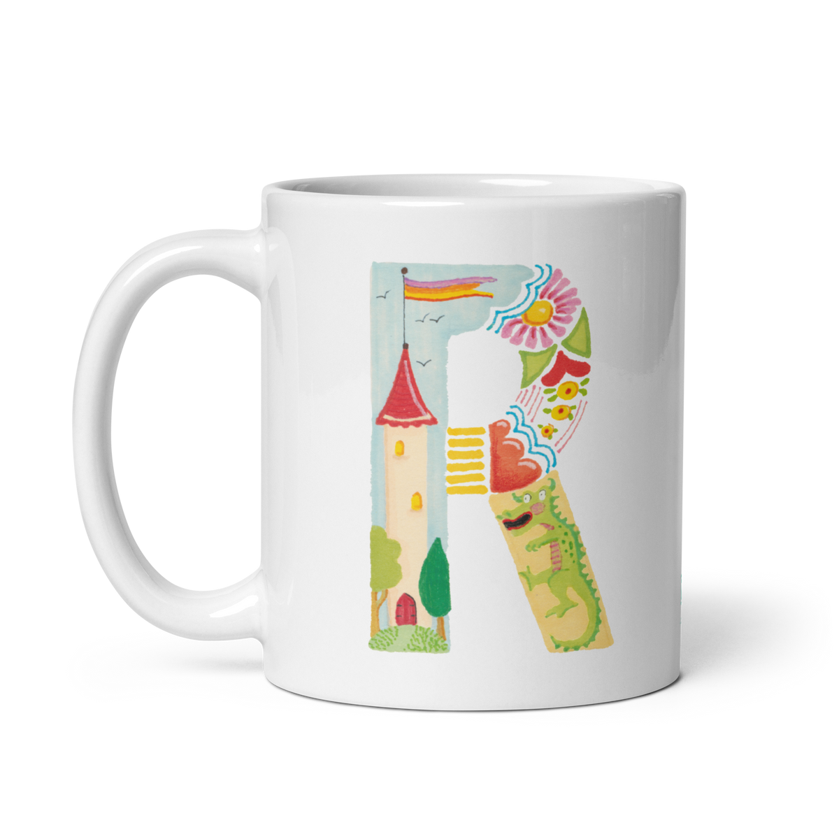 Alphabet Garden Letter R Mug