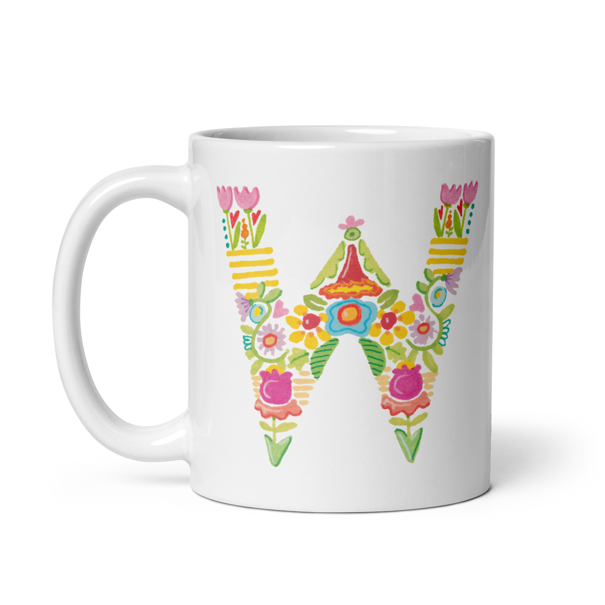 Alphabet Garden Letter W Mug