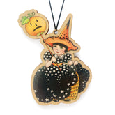 Light Up Halloween Wooden Ornament