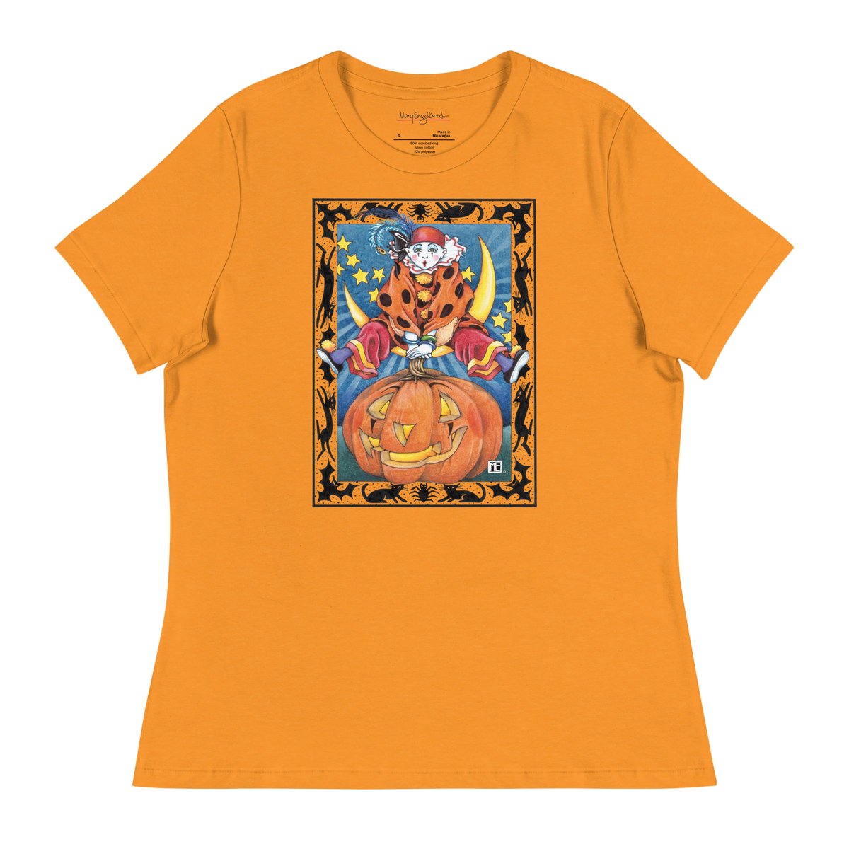 Clown Jumping Over Pumpkin Women's T-Shirt