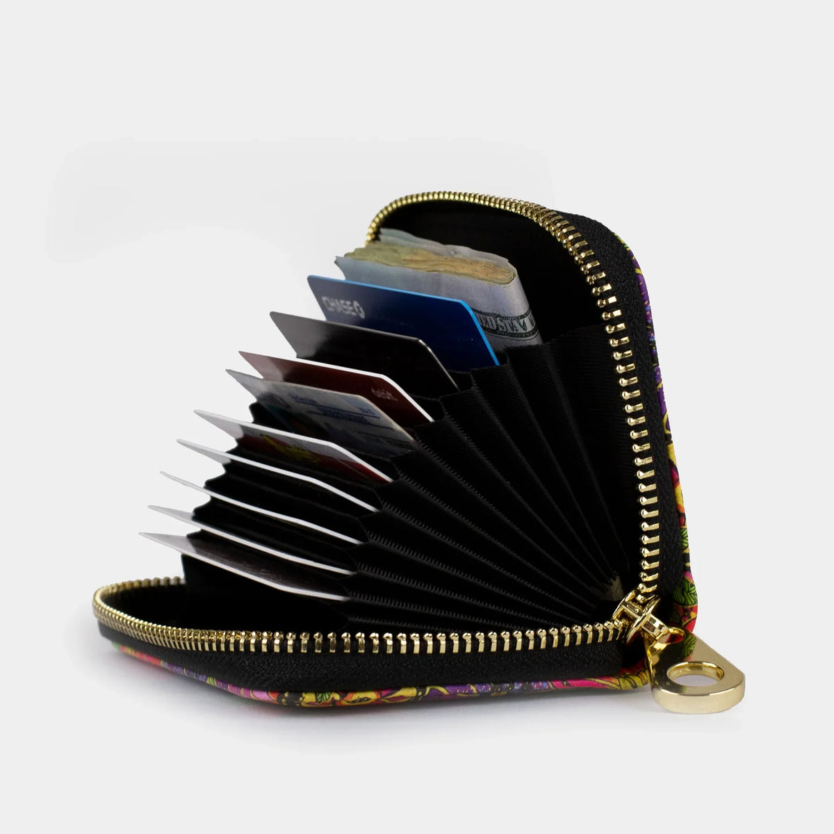 Modern Cherry Toss Armored Zipper Wallet