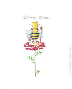 Queen Bee on Flower Fine Art Print