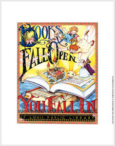 Books Fall Open Fine Art Print