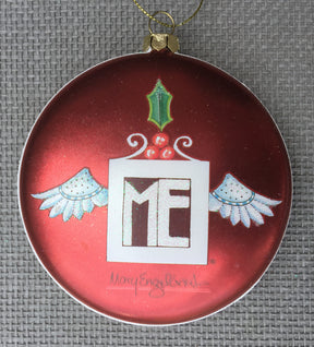 Christmas Snowman Glass Ornament