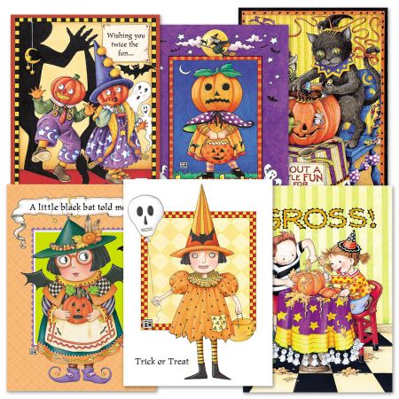 Halloween Greeting Card Bundle, 12 assorted