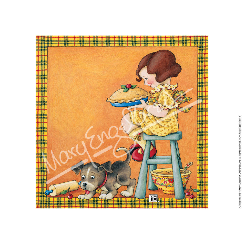 Girl Holding Pie Fine Art Print