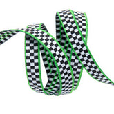 Checkered Green Trim Ribbon, small