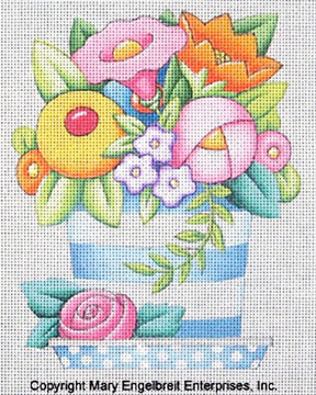 Needlepoint Canvas: Little Flower Pot