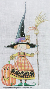 Needlepoint Canvas: Teeny Witch
