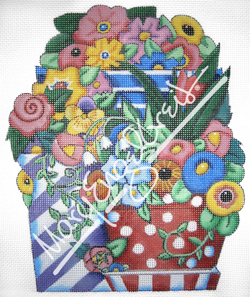 Needlepoint Canvas: Floral Sunshine