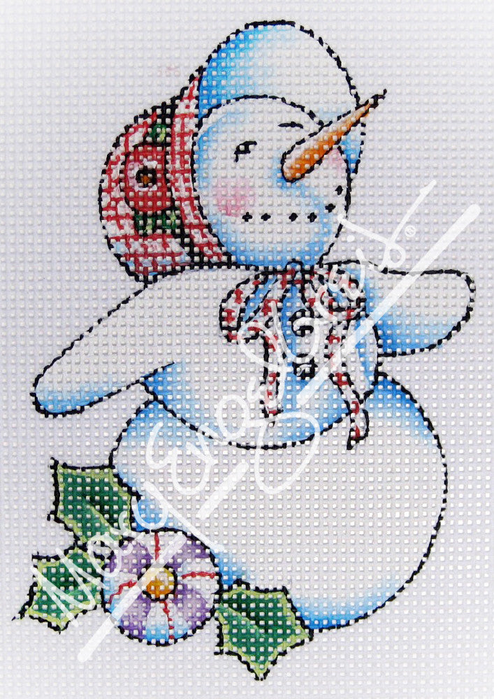 Needlepoint Canvas: Let It Snowlady