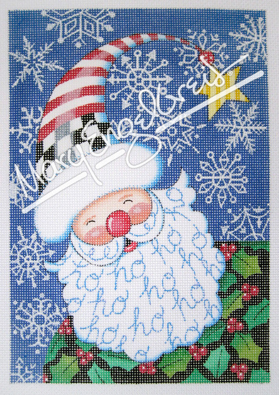 Needlepoint Canvas: Santa Snowflake