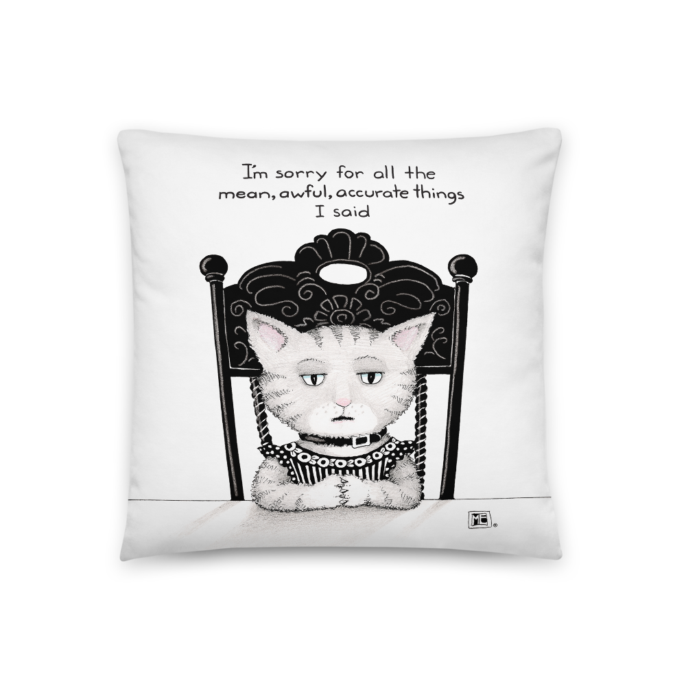 Mean Awful Things Pillow