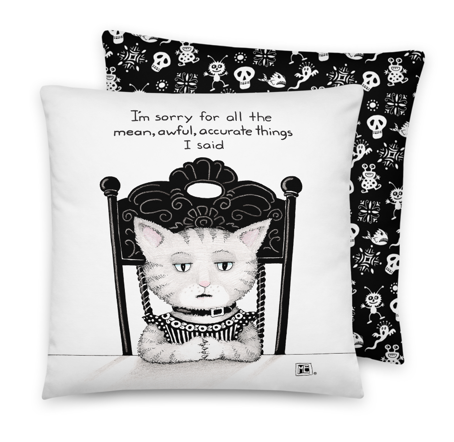 Mean Awful Things Pillow