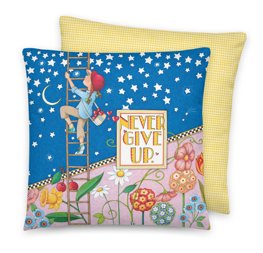 Never Give Up Pillow