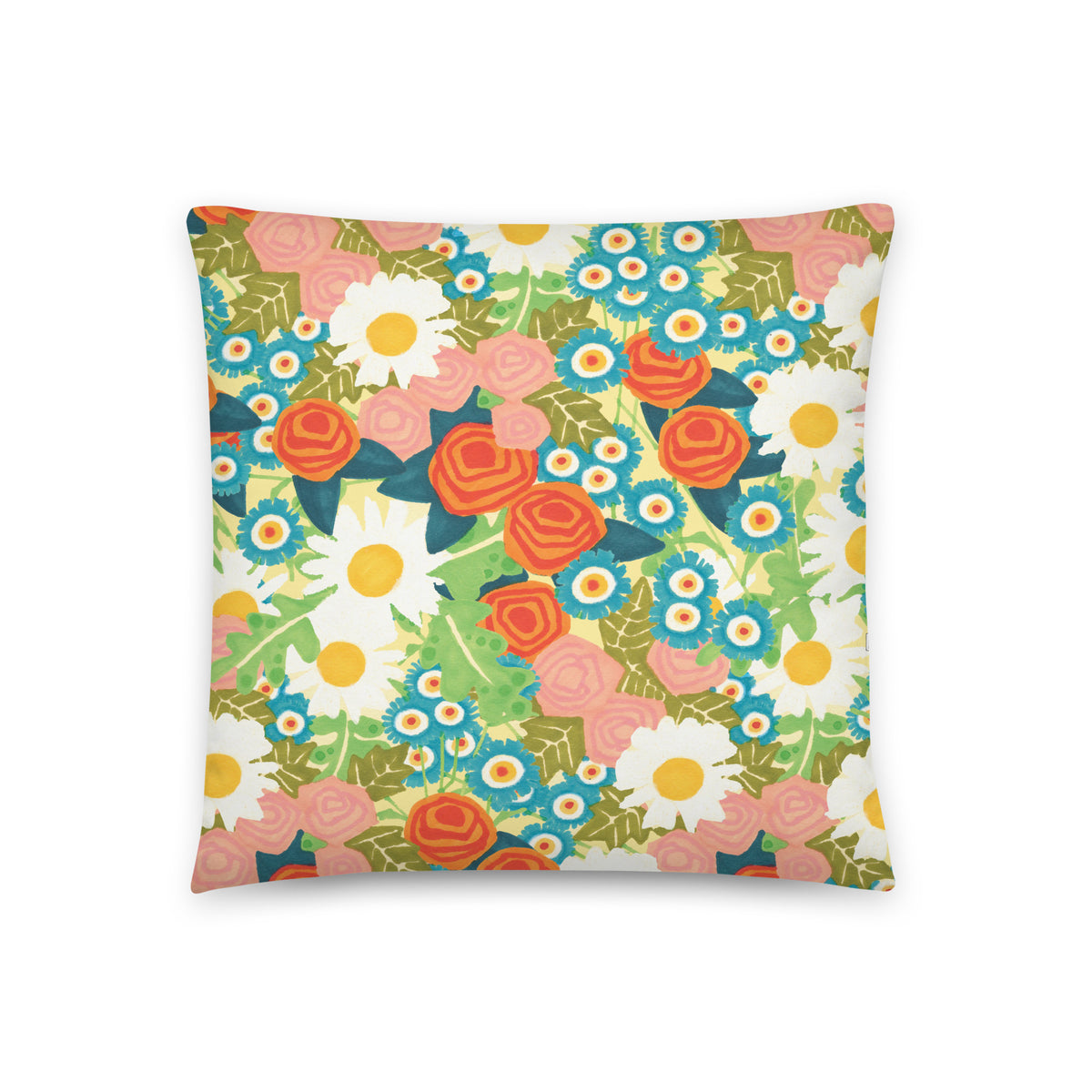 Bright Floral Burst Pillow