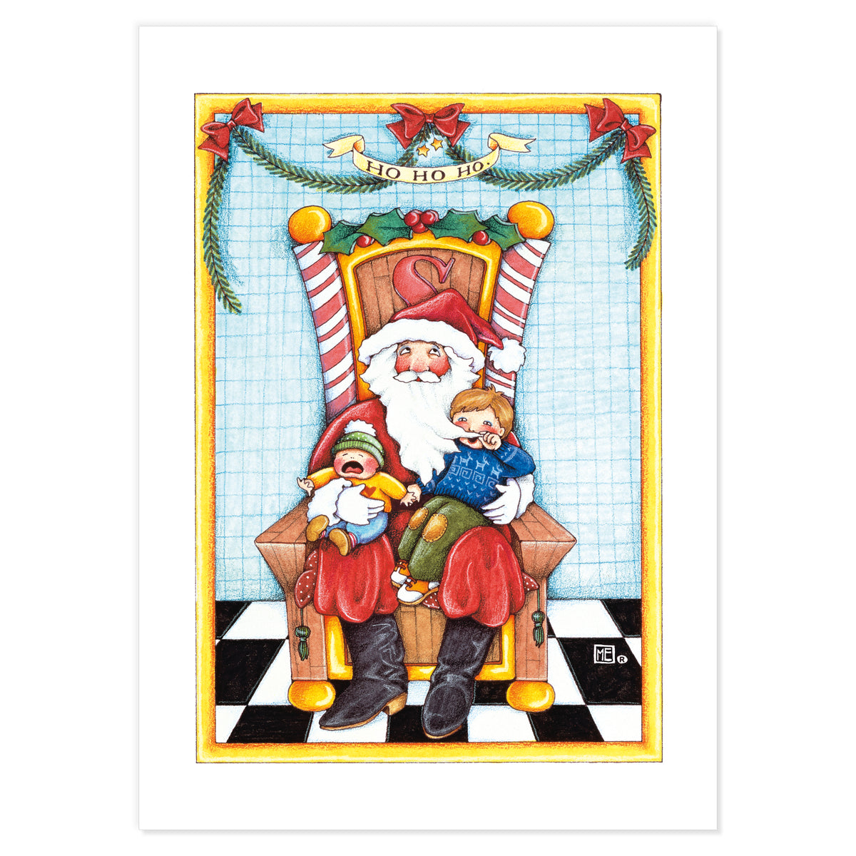 Christmas Santas Postcards, series 1