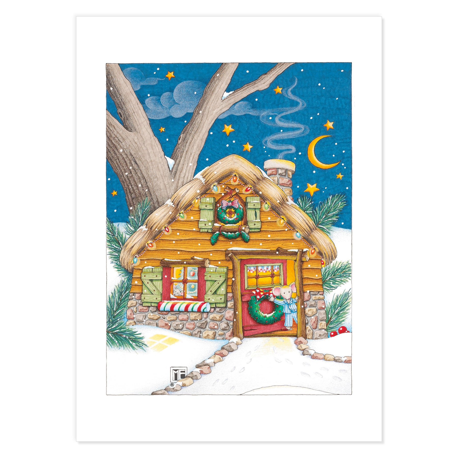 Christmas Cottages Postcards