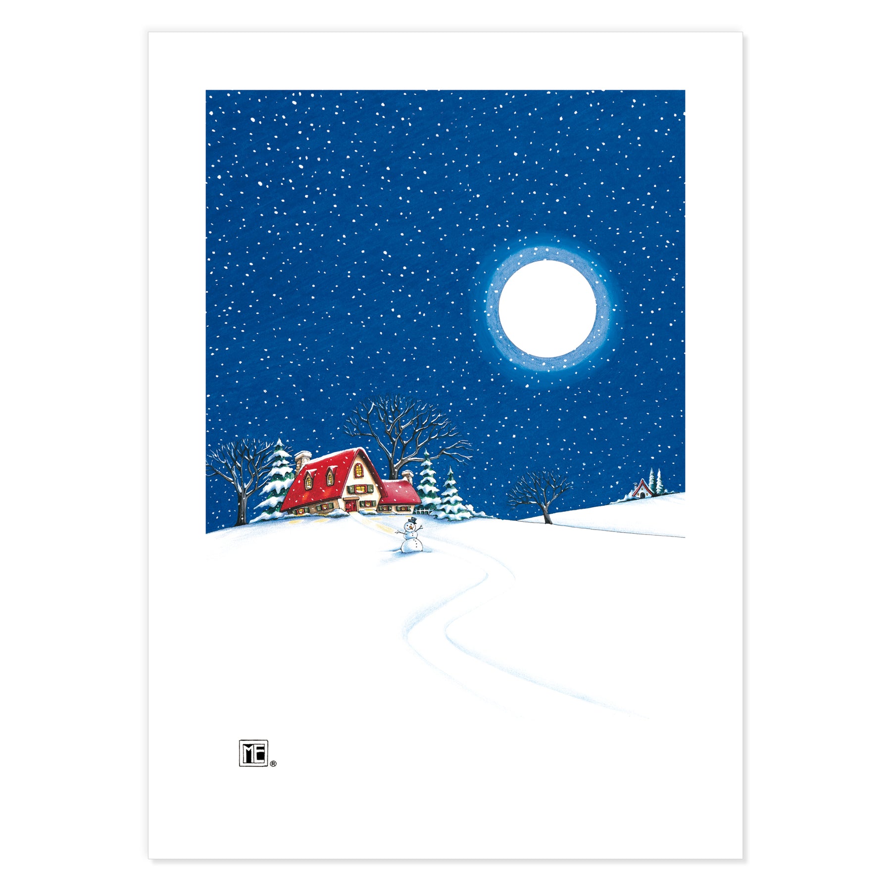 Christmas Cottages Postcards