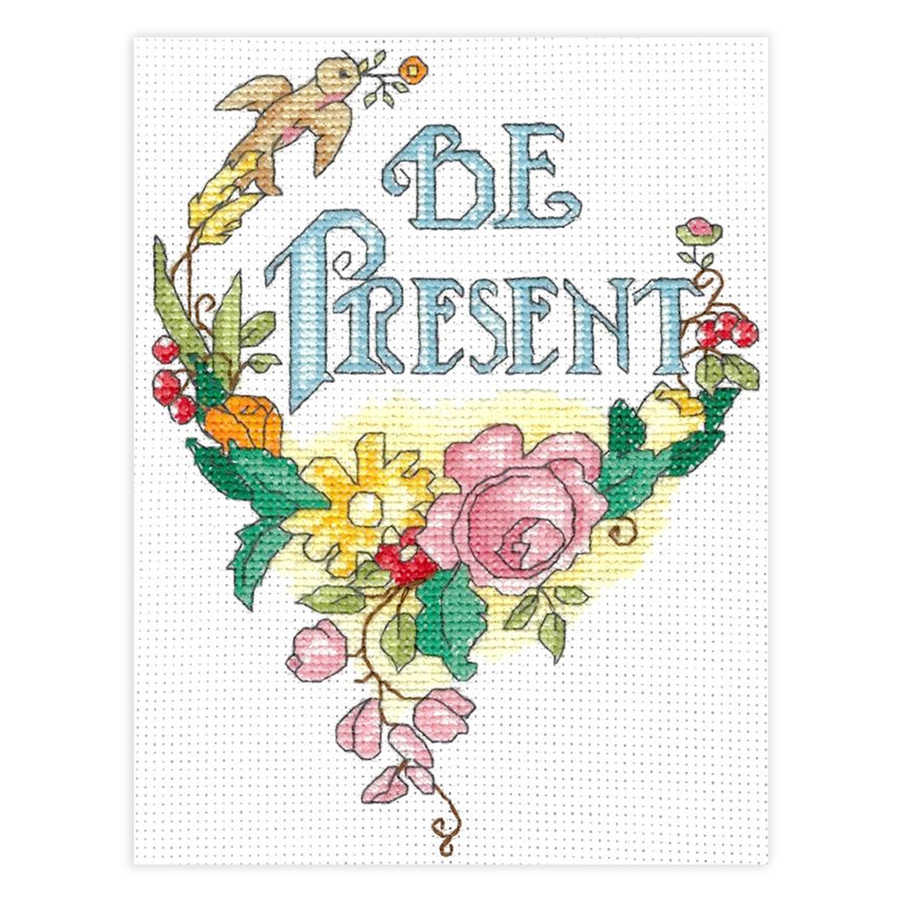 Be Present Counted Cross Stitch Leaflet