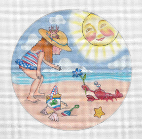 Needlepoint Canvas: Beach Lobster
