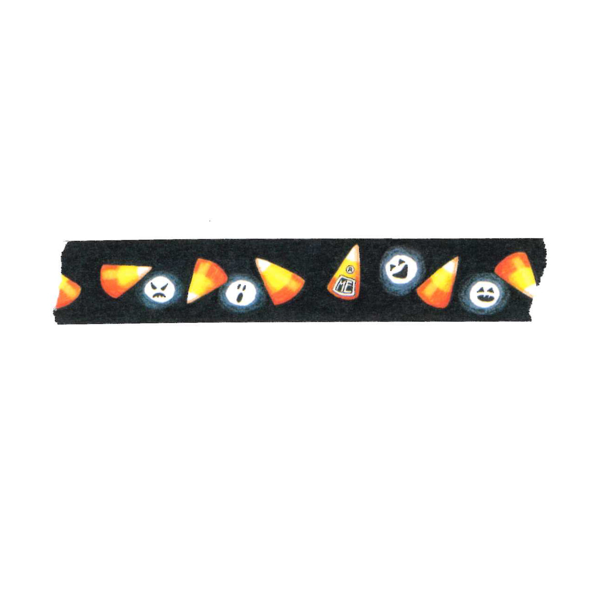 Candy Corn Black Washi Tape