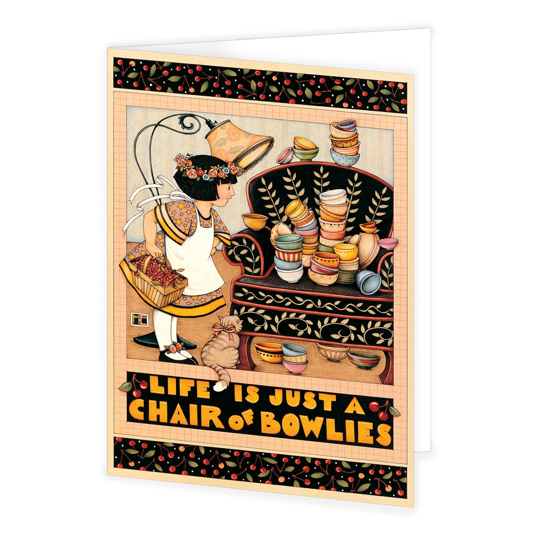 Chair of Bowlies Greeting Cards