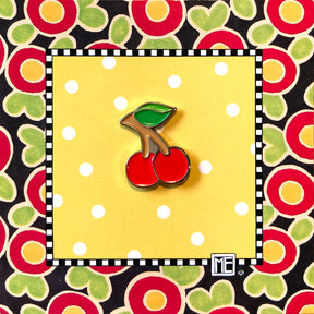 Cherry Mini Enamel Art Pin
