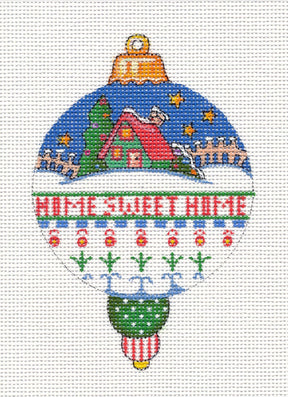 Needlepoint Canvas: Home Sweet Home Ornament
