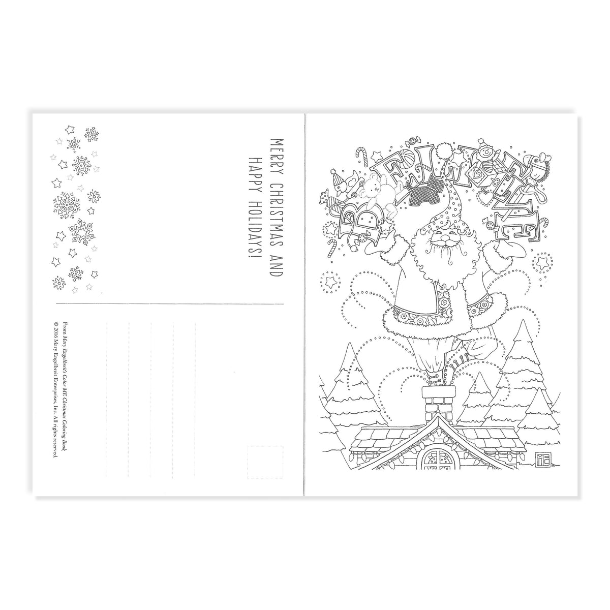 Color ME Christmas Book of Postcards