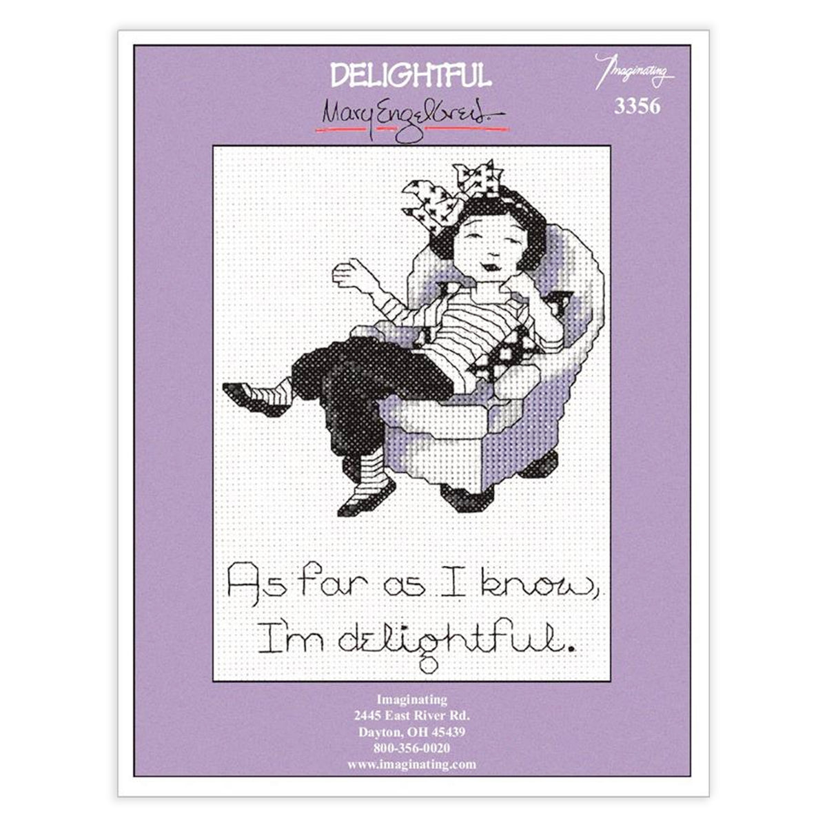 I'm Delightful Counted Cross Stitch Leaflet