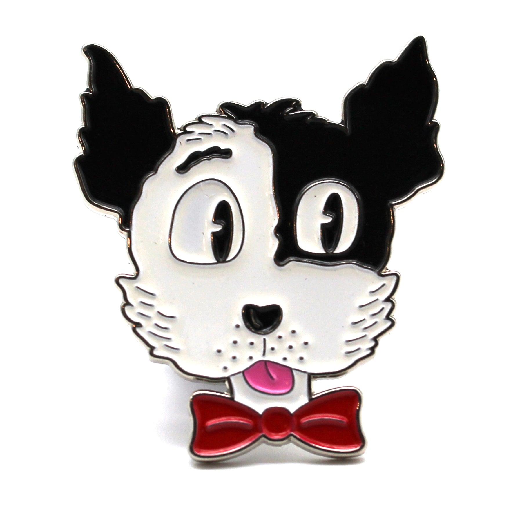 Happy Dog Enamel Art Pin