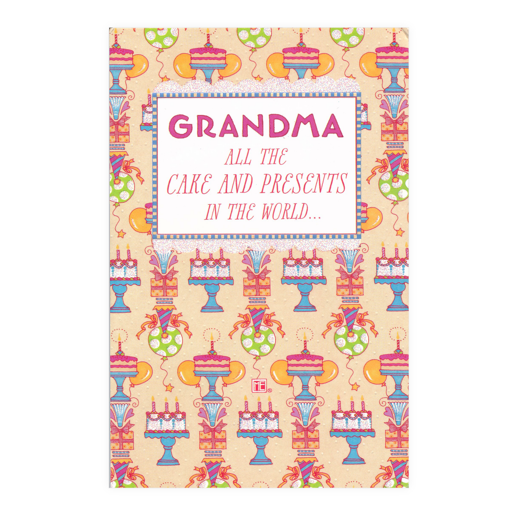 Grandma's Birthday Cake Greeting Card