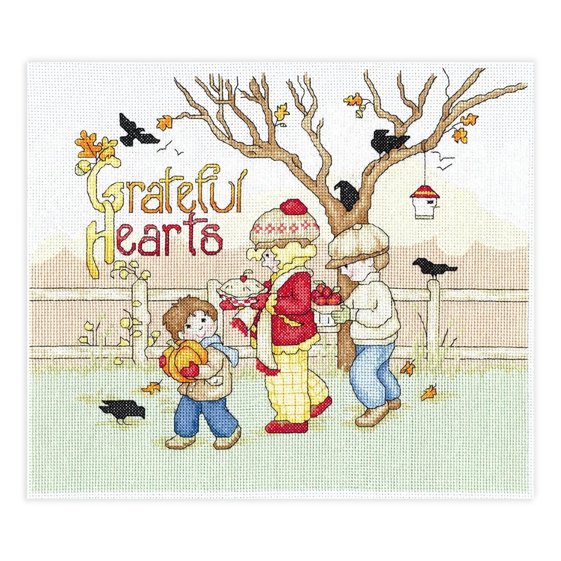 Grateful Hearts Counted Cross Stitch Kit