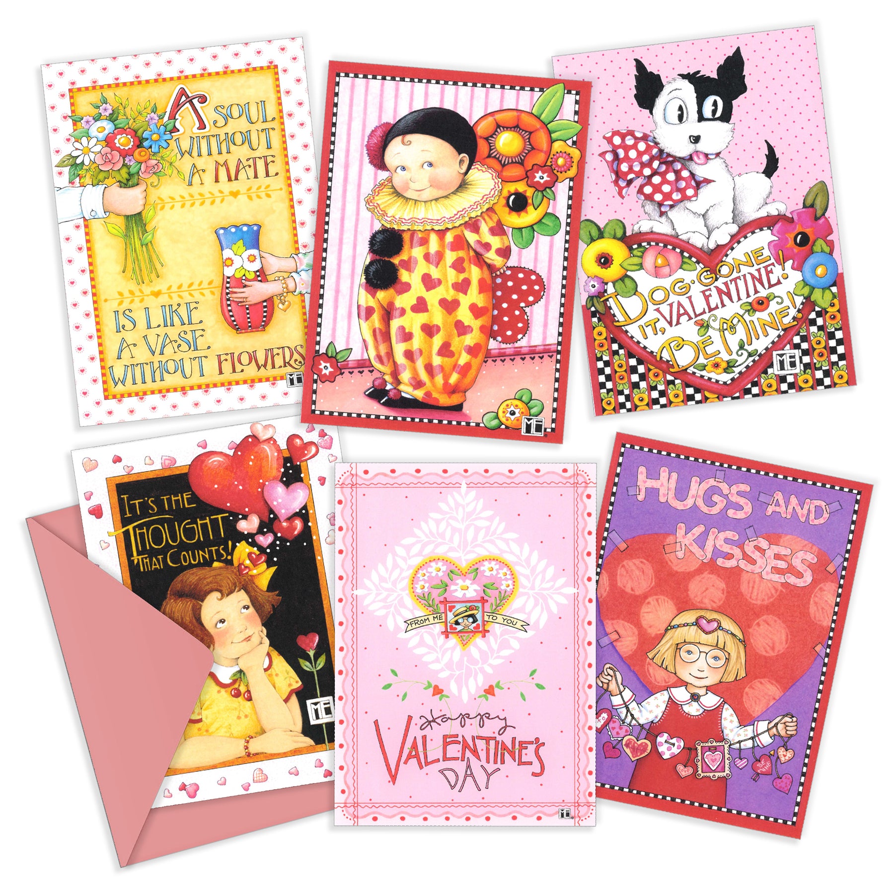 Hearts and Flowers Valentine Card Bundle