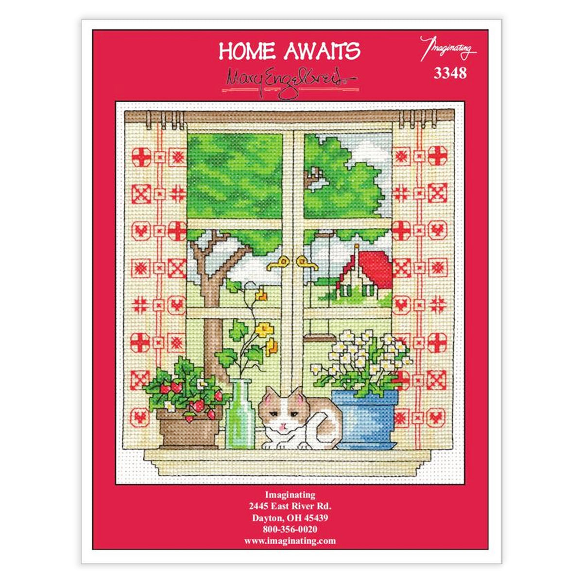 Home Awaits Counted Cross Stitch Leaflet