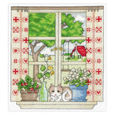 Home Awaits Counted Cross Stitch Leaflet