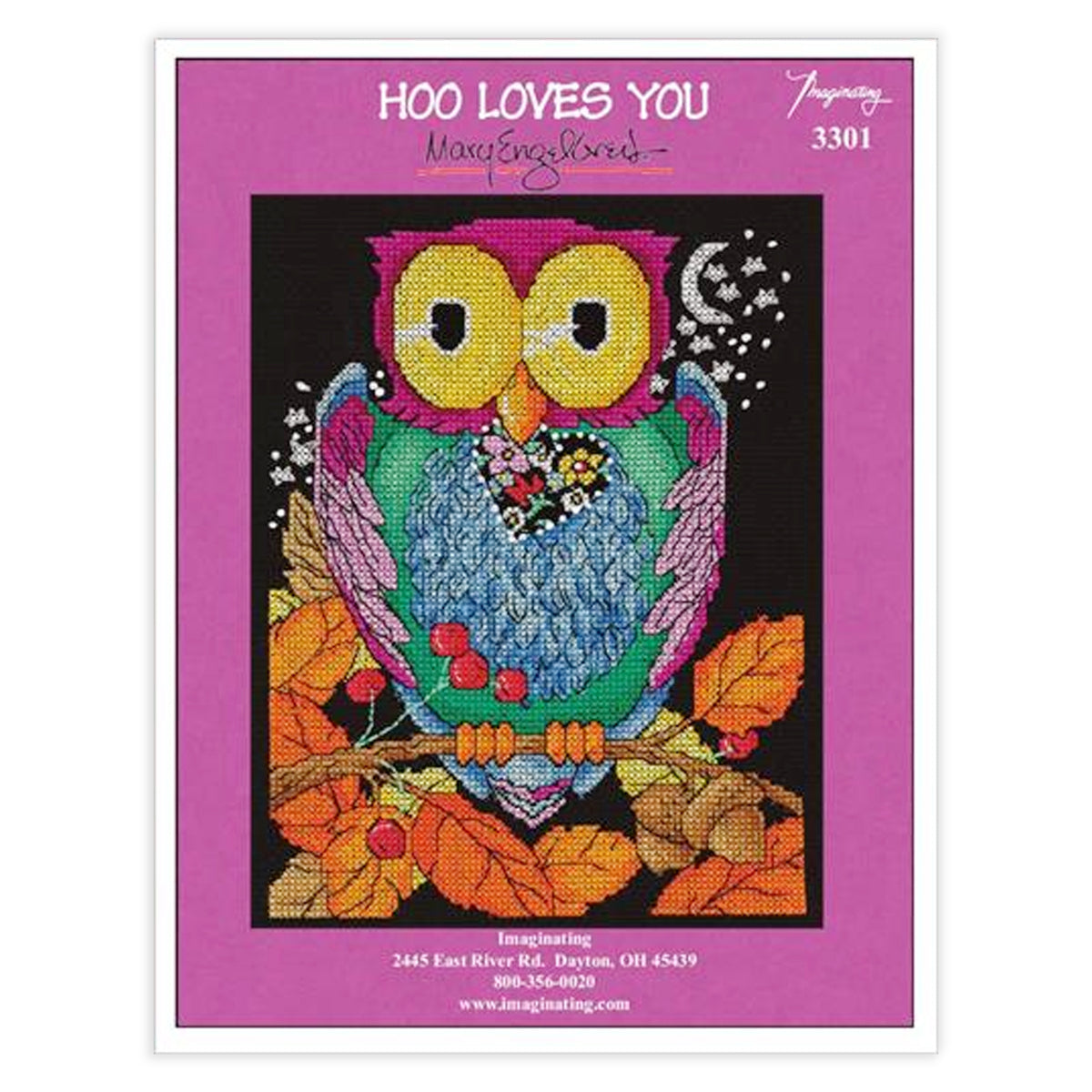 Hoo Loves You Counted Cross Stitch Leaflet