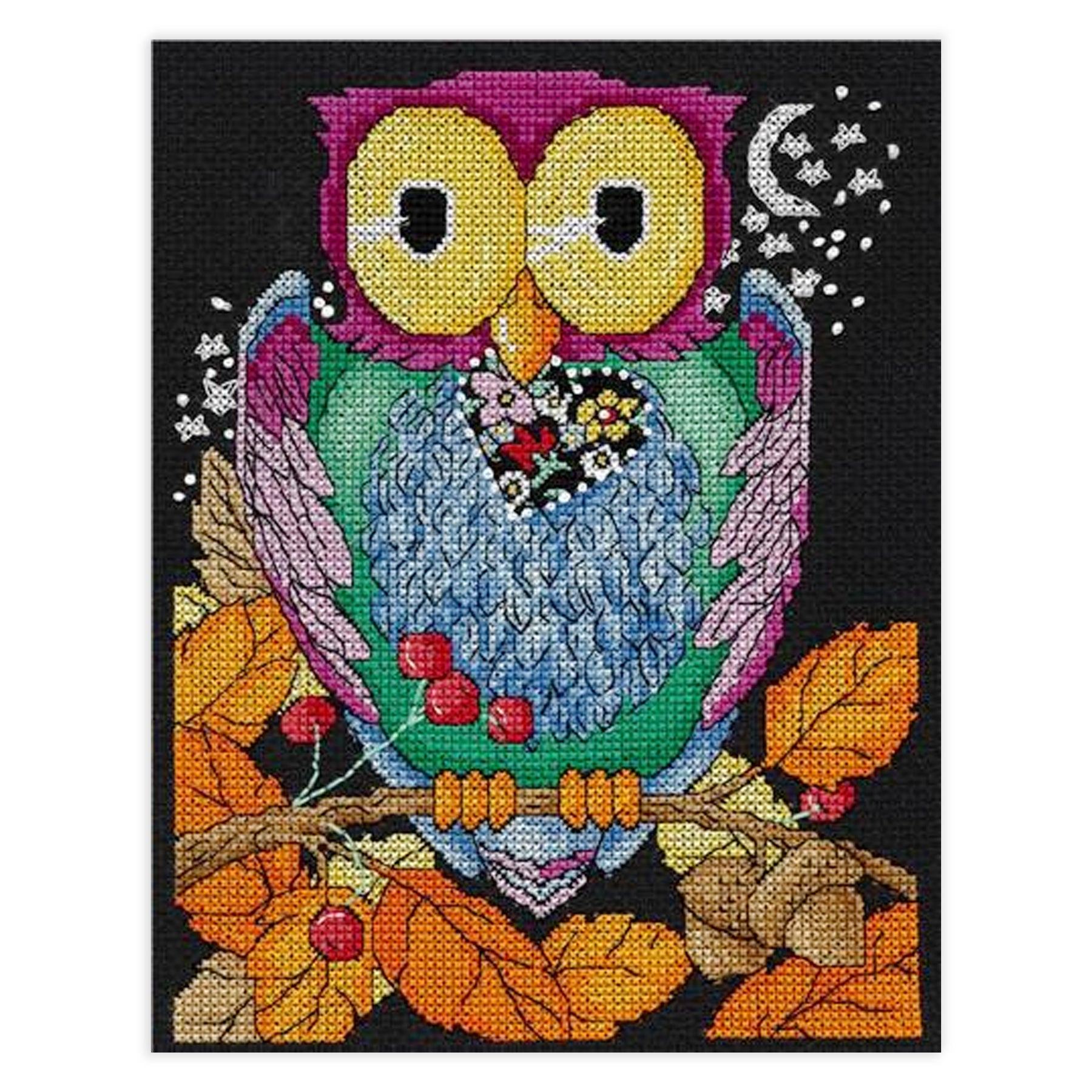 Hoo Loves You Counted Cross Stitch Leaflet