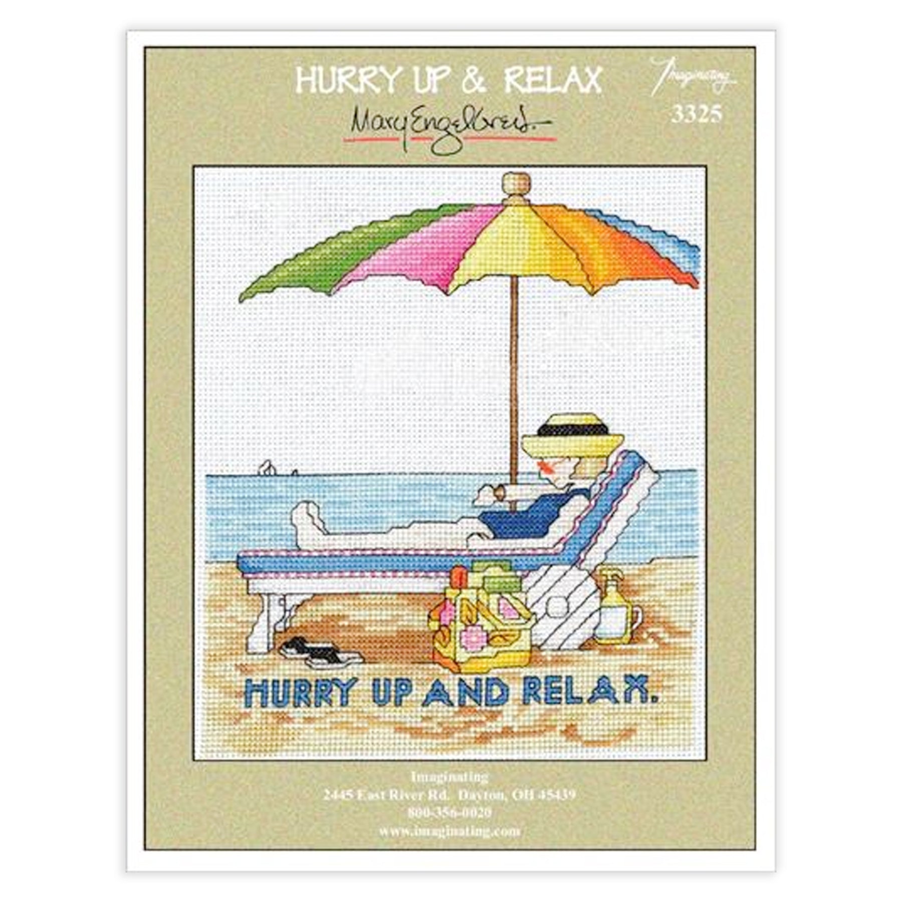Hurry Up and Relax Cross Stitch Leaflet