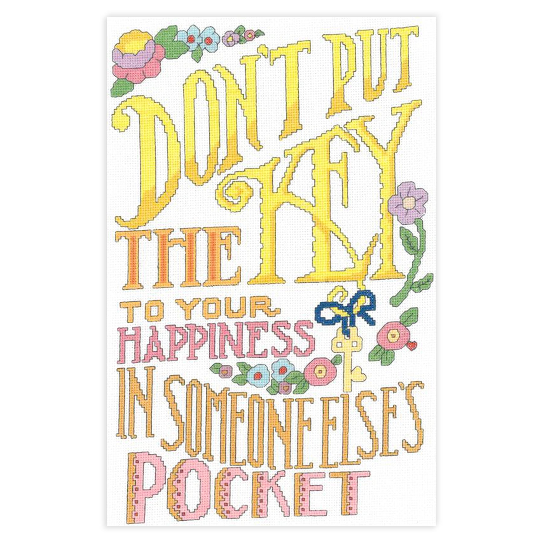 Key to Happiness Counted Cross Stitch Leaflet