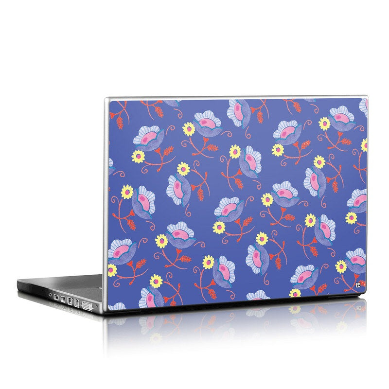Purple Flowers Laptop Skin